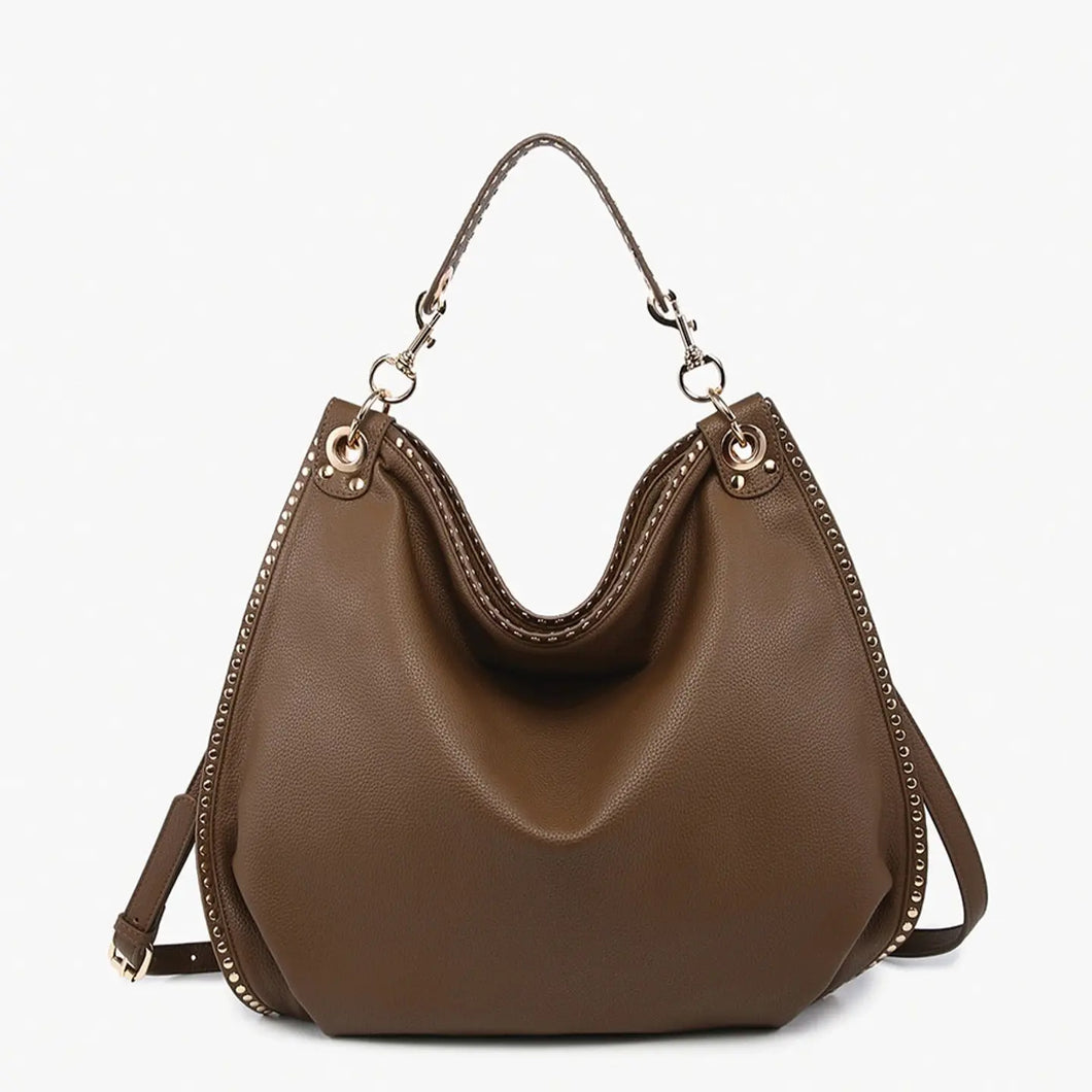 Carly Studded Hobo Bag