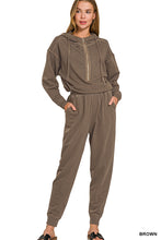 Load image into Gallery viewer, Keely Half Zip Jumpsuit
