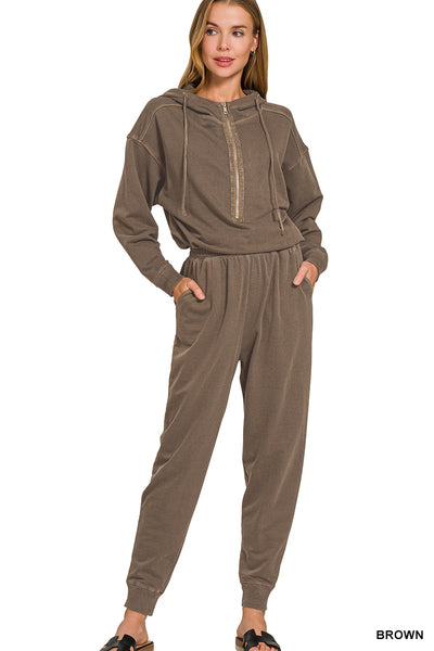 Keely Half Zip Jumpsuit