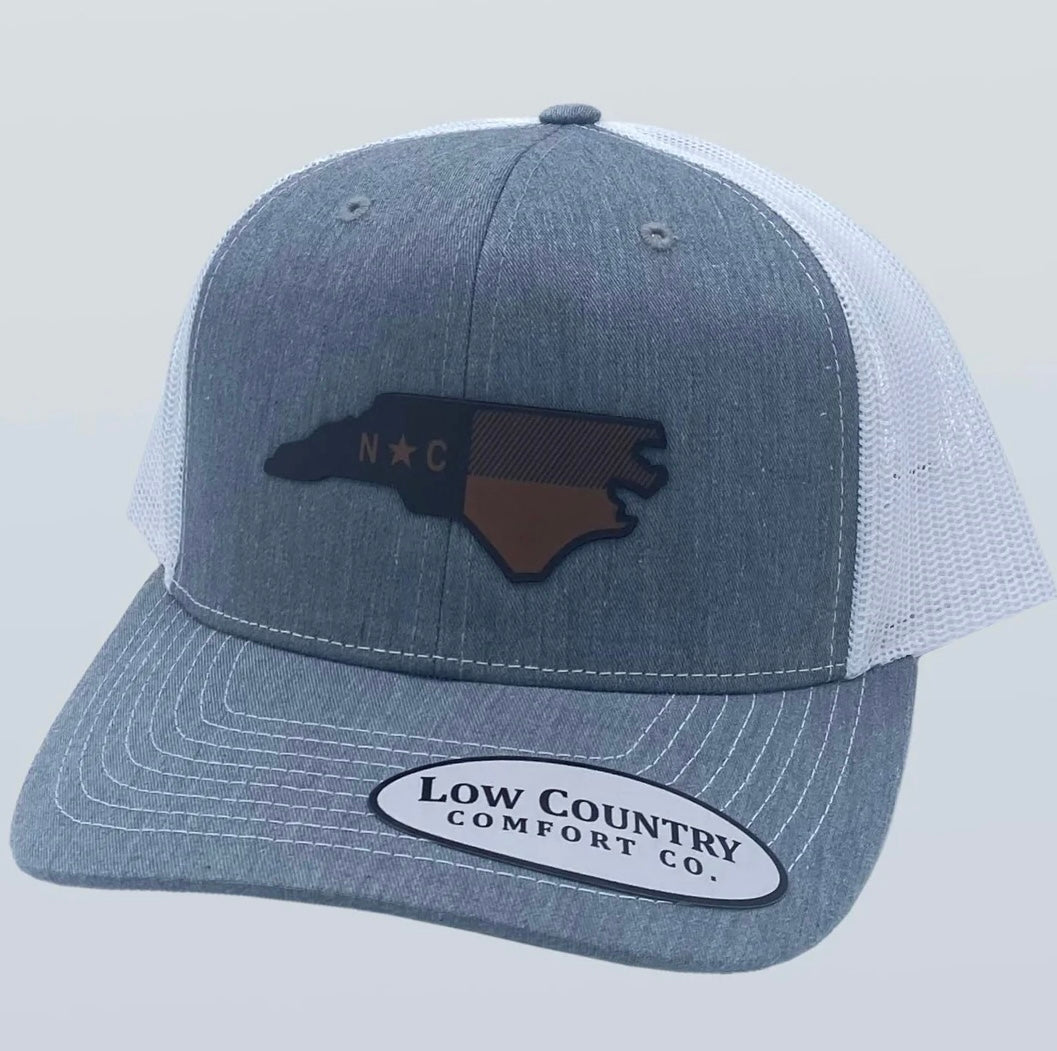 NC Flag Leather Patch Hat