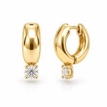 Load image into Gallery viewer, Ellison+Young Luxe Drop Hoop Earrings
