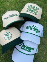 Load image into Gallery viewer, Apres Golf - Green Vintage Trucker Hat
