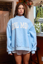 Load image into Gallery viewer, 'MOTHER &amp; COOL MOM' Reversible Sweatshirt - Sky Blue
