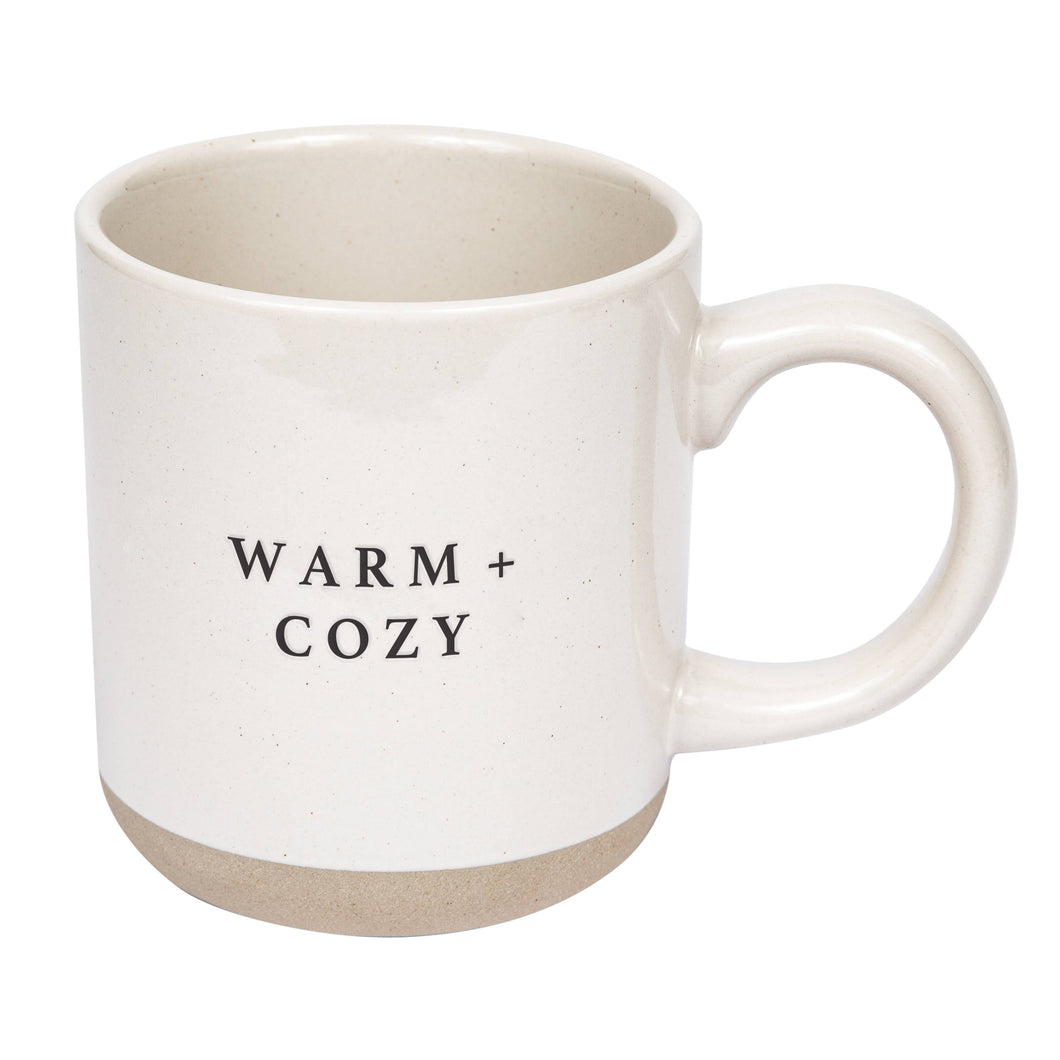Warm & Cozy Stoneware Coffee Mug-Christmas Home Decor & Gift