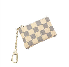 Load image into Gallery viewer, Checkered Keychain Coin Purse
